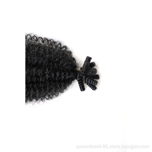Pre-Separated Springy Afro Twist Hair Pre-fluffed Natural Kinky Twist For Protective Styling Marley Crochet Braiding Hair